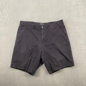 Y2K PacSun Chino Shorts Men 36 Black‎ Cotton Stretch Slash Pocket Regular Fit